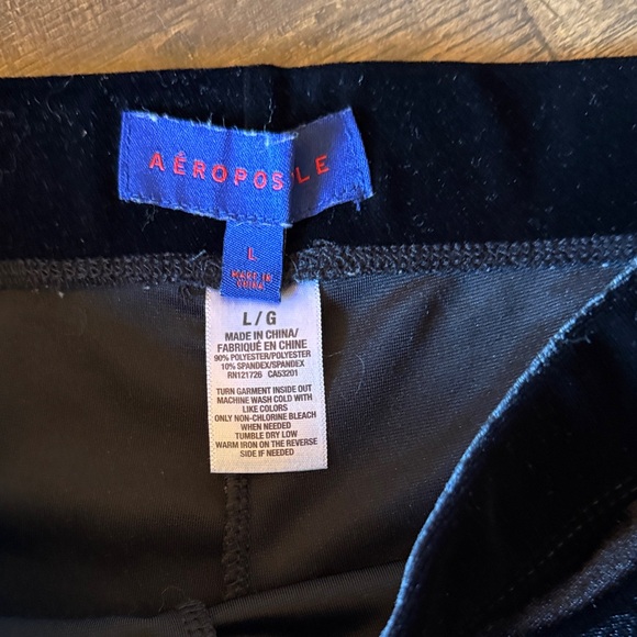 Aeropostale Midnight Black Velvet Leggings - Picture 3 of 3
